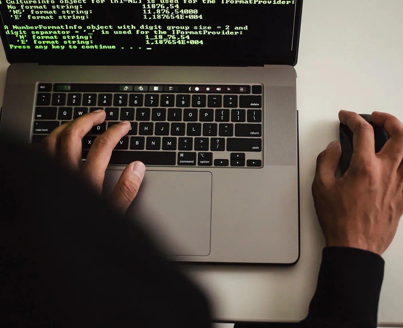 Person Working on Laptop Person Working on Laptop